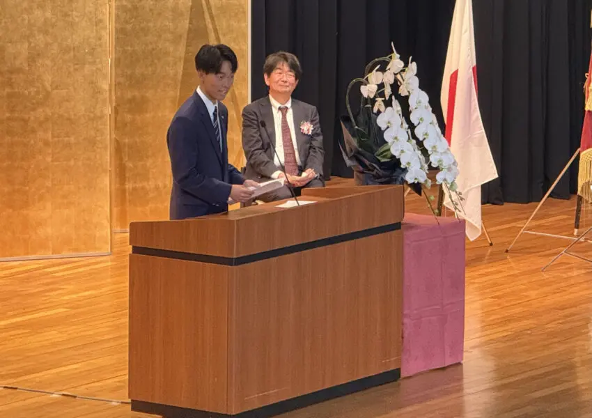 令和7年度生徒会長による歓迎の言葉