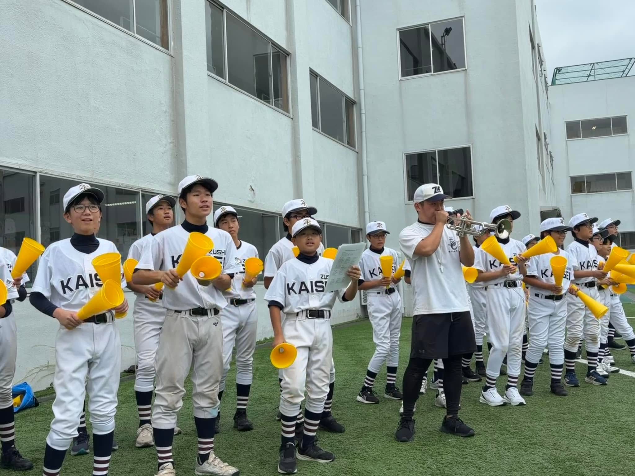 中学野球部引退セレモニー